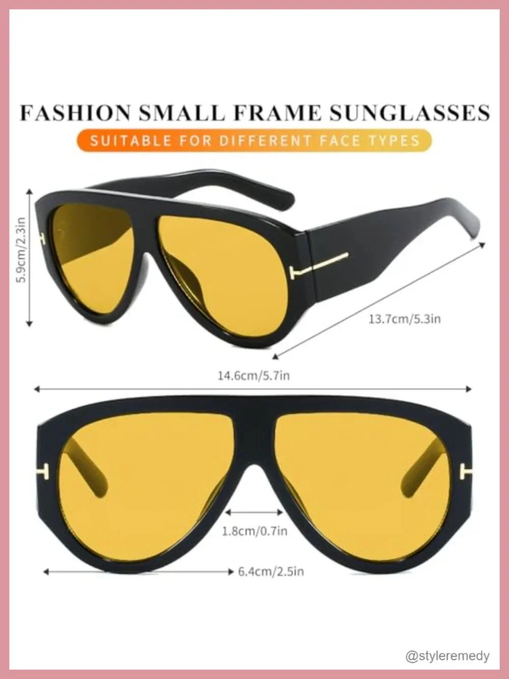 Oversized Aviator Sunglasses Women Men Square Thick Frame Large UV400 Plastic